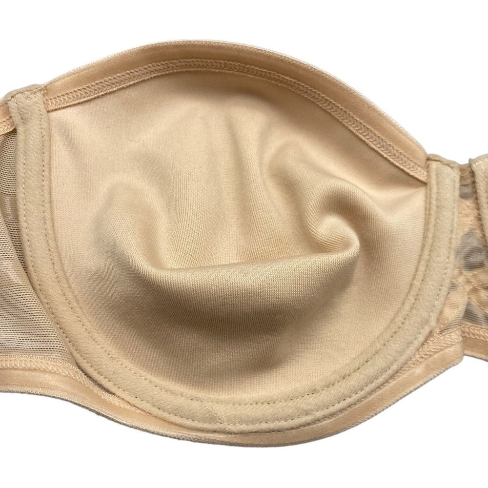 Sold 🎈 Lily of France Strapless bra 36C Style 2111117 underwire beige - Picture 8 of 9
